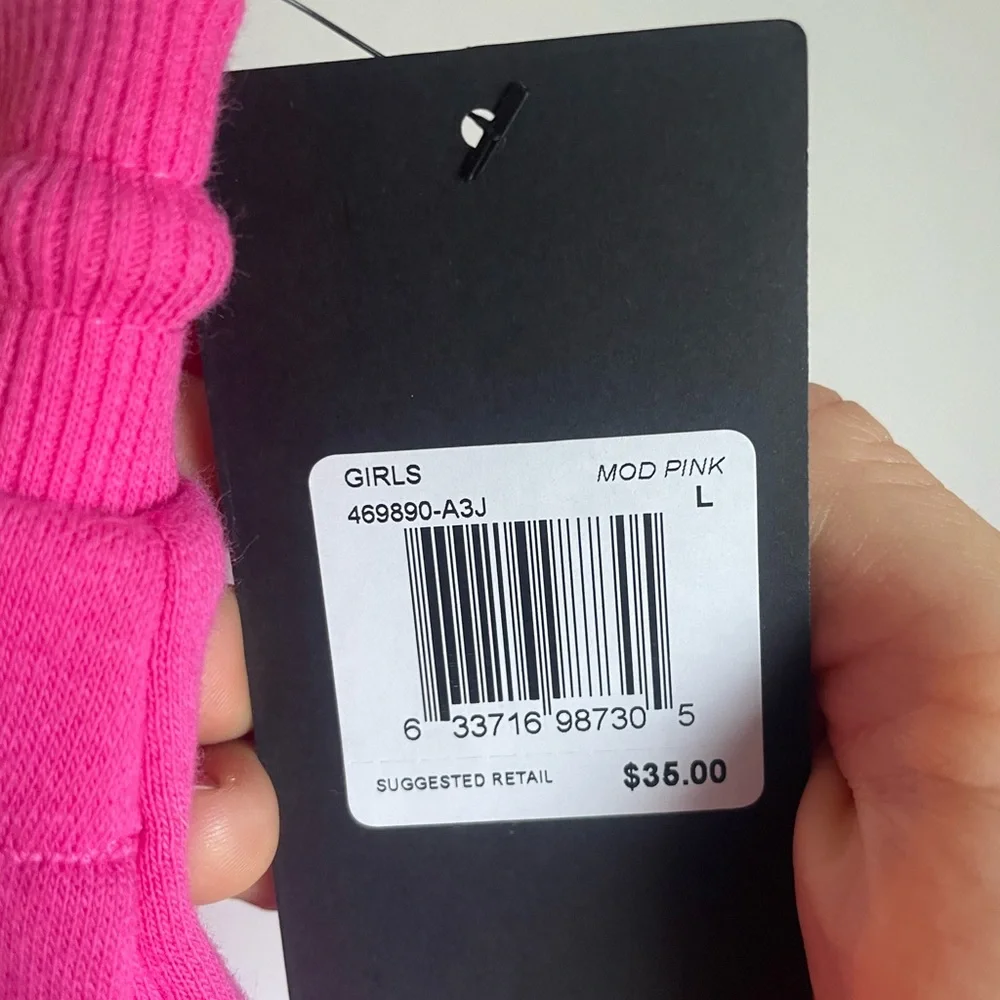 Converse NWT Girls Sweatpants Joggers Hot Pink Casual Comfy Size Large